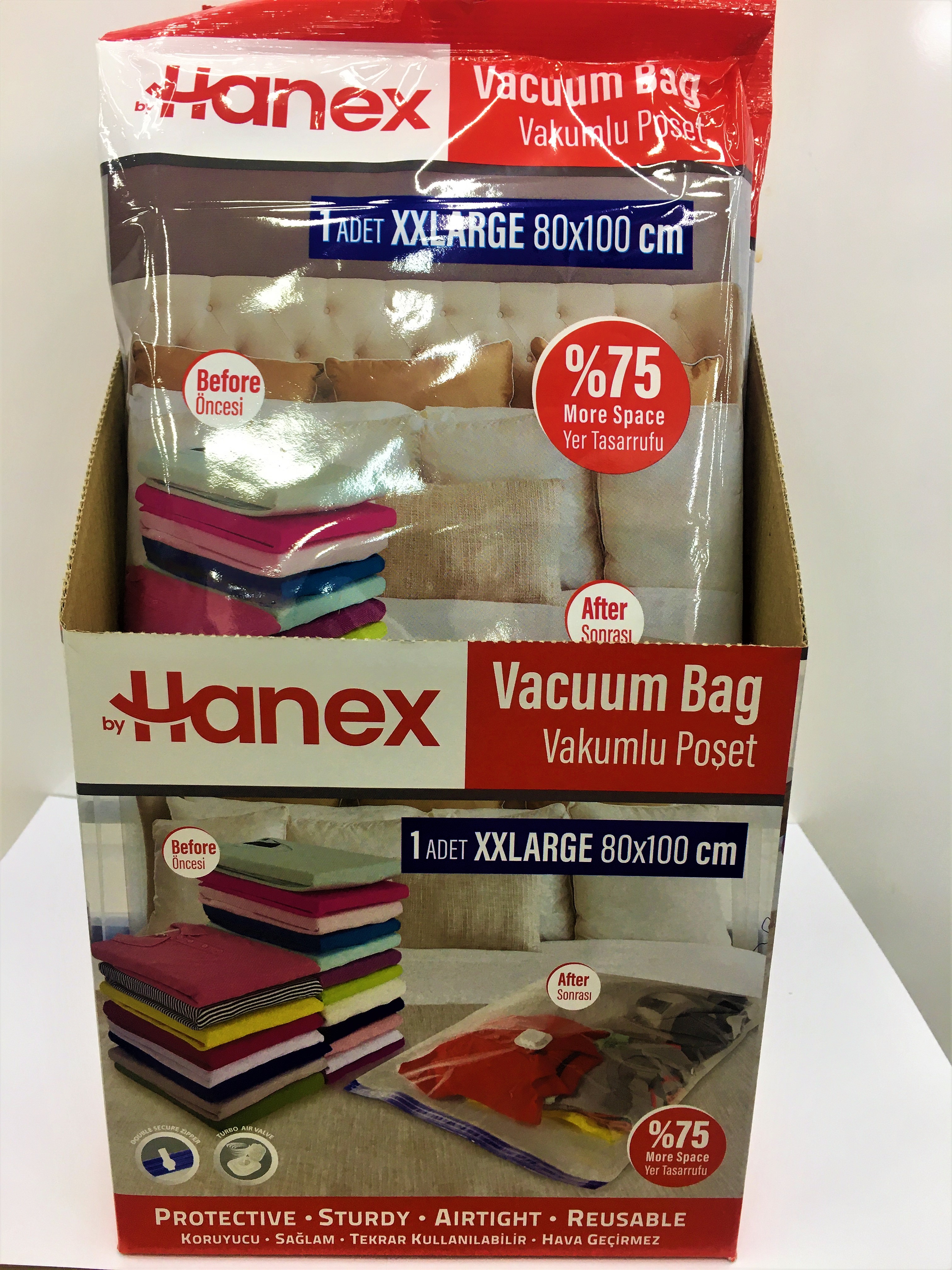BYHANEX XXL VAKUMLU HURÇ 80X100 XL  PK:10  KL:60
